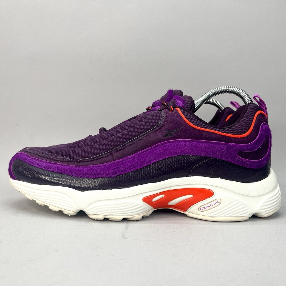 Reebok Mens 11 GOK Daytona DMX Shoes Chalk Pigment Purple Running Sneaker FV6077 - Picture 4 of 9